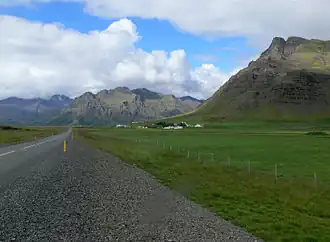 Südliche Ausläufer des Bergmassivs der Breiðabunga bei Kálfafellsstaður