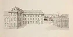 Severinstraße – Wilhelm Wintz: Karmeliterkloster (1844), rechts daneben die Alte Wache