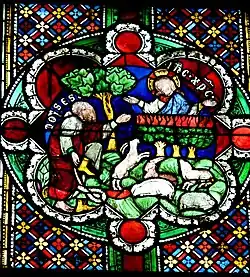 Moses vor dem brennenden Dornbusch (um 1280)