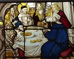 Bernhard zu Gast bei Bischof Matthäus von Alba (Ausschnitt)