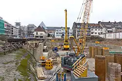 3. März 2013: Errichtung des Besichtigungsbauwerks