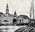 Königsberg, Alte Börse (1880), Glockentürme vom Grünen Tor und vom Dom