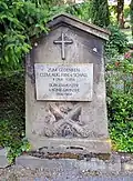 Grabstein von Clemens August von Schall auf dem Friedhof Am Palastweiher