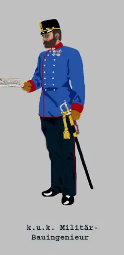 Militär-Bauingenieur in Dienst­adjustierung