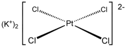 Strukturformel von Kaliumtetrachloridoplatinat