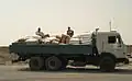 LKW mit Hilfsgütern in Umm Qasr (Irak), 2003