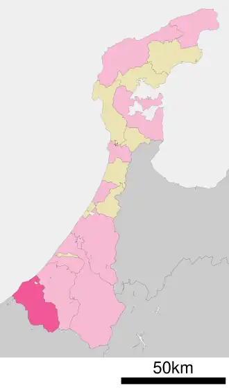 Lage Kagas in der Präfektur