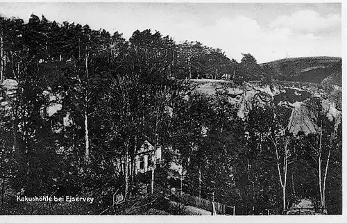 Nicht mehr vorhandene Gaststätte an der Kakushöhle Anfang der 1930er Jahre …