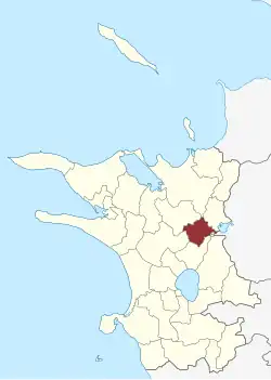 Lage des Aunsø Sogn in der Kalundborg Kommune