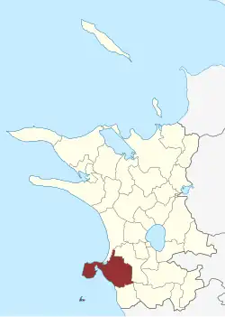 Lage des Kirke Helsinge Sogn in der Kalundborg Kommune (noch inklusive Reersø Sogn)