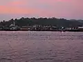 Kampong Ayer bei Sonnenaufgang