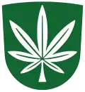 Hanfblatt im Wappen von Kanepi, Estland.