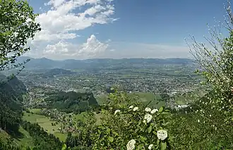 Blick auf Altach vom Kapf bei Götzis