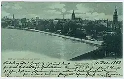 Um 1898: Friedrichswall und (heutiger) Trammplatz auf einer Mondscheinkarte von Karl F. Wunder