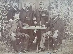 Mitglieder der Freiwilligen Feuerwehr Ottakring Karl Kantner (links sitzend) Josef Steinbauer (rechts sitzend) (Foto: 24. April 1887)