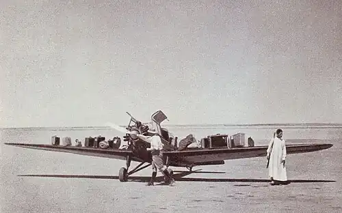 „Was die Maschine auf dem Afrikaflug alles schleppen mußte“