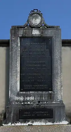 Karl von der Mühll-His (1841–1912) Dr. Phil., Professor, Grab auf dem Friedhof Wolfgottesacker, Basel