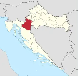 Lage der Gespanschaft hervorgehoben