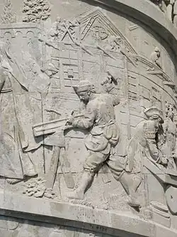 Säulenrelief Steinmetz