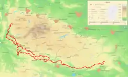 Karte des Wanderweges