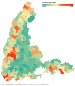 Karte des Bezirks der Rechtsanwaltskammer Freiburg