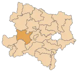 Lage des Bezirkes Melk in Niederösterreich