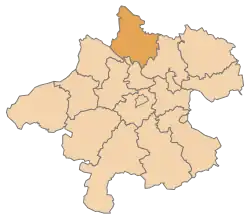 Lage des Bezirks Bezirk Rohrbach im Bundesland Oberösterreich (anklickbare Karte)