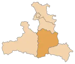 Lage des Bezirkes St. Johann im Pongau im Land Salzburg