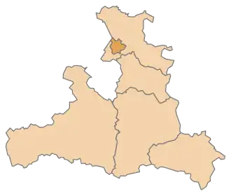 Lage des Bezirks Salzburg im Land Salzburg (anklickbare Karte)