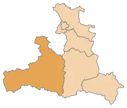 Lage des Bezirks Bezirk Zell am See im Land Salzburg (anklickbare Karte)