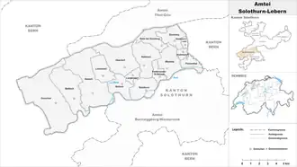 Karte von Amtei Solothurn-Lebern