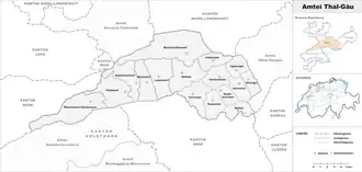 Karte von Amtei Thal-Gäu