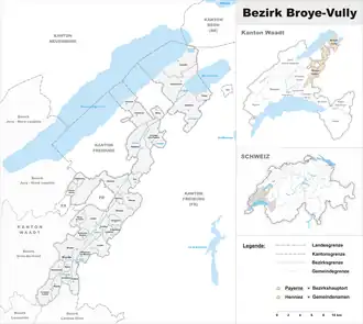 Karte von Bezirk Broye-Vully