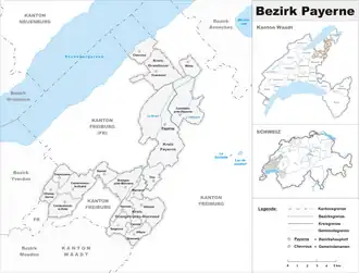 Karte von Bezirk Payerne