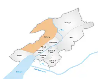 Lage Rebbergs in Biel