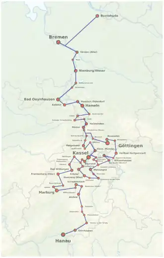 Karte Deutsche Märchenstraße