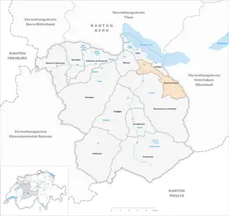 Karte von Aeschi bei Spiez