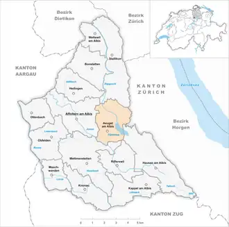 Karte von Aeugst am Albis