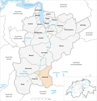 Karte von Andermatt