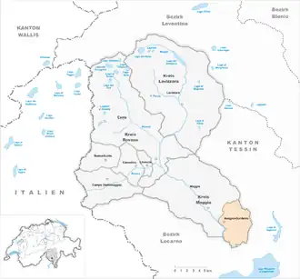 Karte von Avegno Gordevio