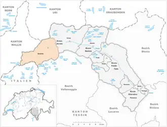 Karte von Villa Bedretto