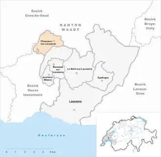 Karte von Cheseaux-sur-Lausanne