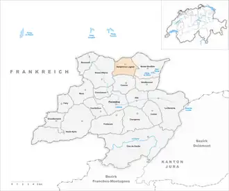 Karte von Damphreux-Lugnez