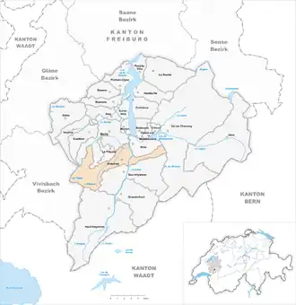 Karte von Greyerz (frz. Gruyères)