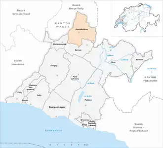 Karte von Jorat-Mézières