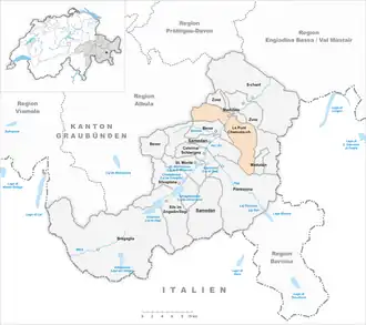 Karte von La Punt Chamues-ch