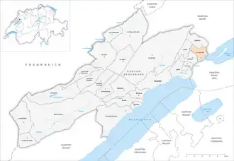 Karte von Le Landeron