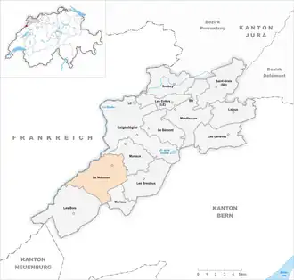 Karte von Le Noirmont