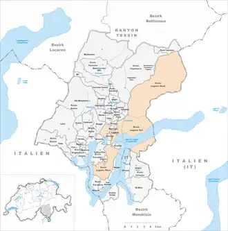 Karte von Lugano
