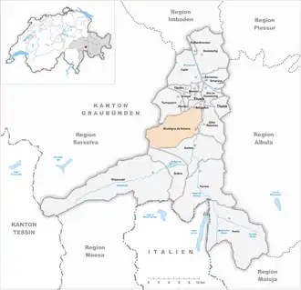 Karte von Muntogna da Schons